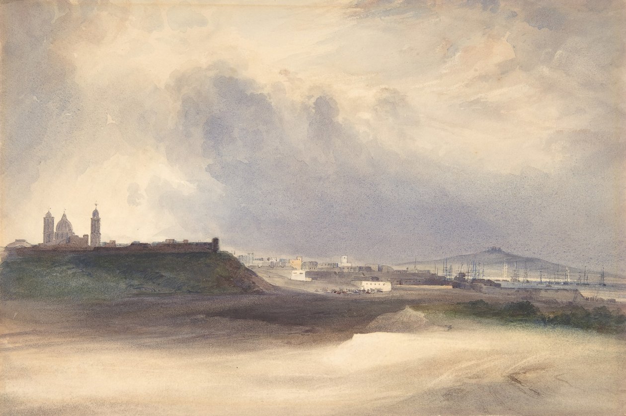 Montevideo'ya Yaklaşım, Uruguay, 1832. by Conrad Martens