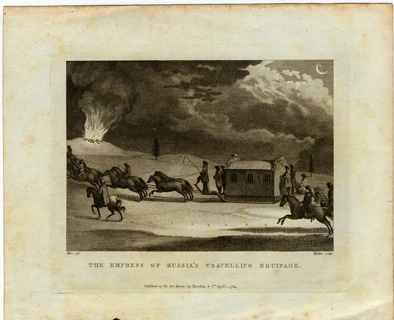 Rusya İmparatoriçesi Ülkeyi Dolaşıyor, 1784 by Conrad Martin Metz