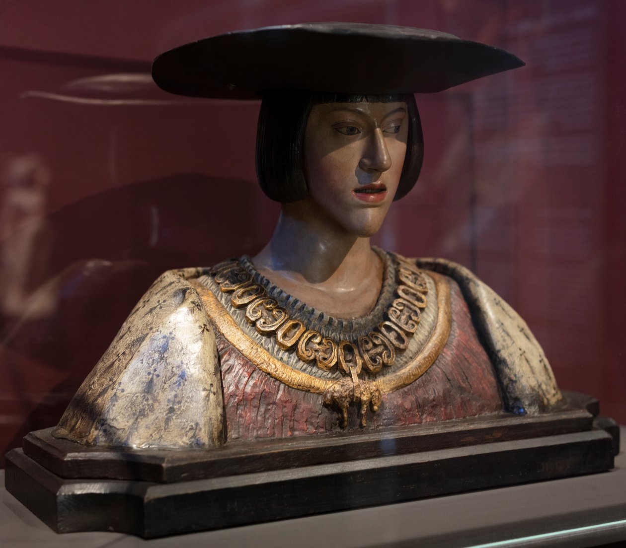 Charles V. Conrad Meit'in büstü (?). 1520-1530 (pişmiş toprak ve ahşap) by Conrat Meit