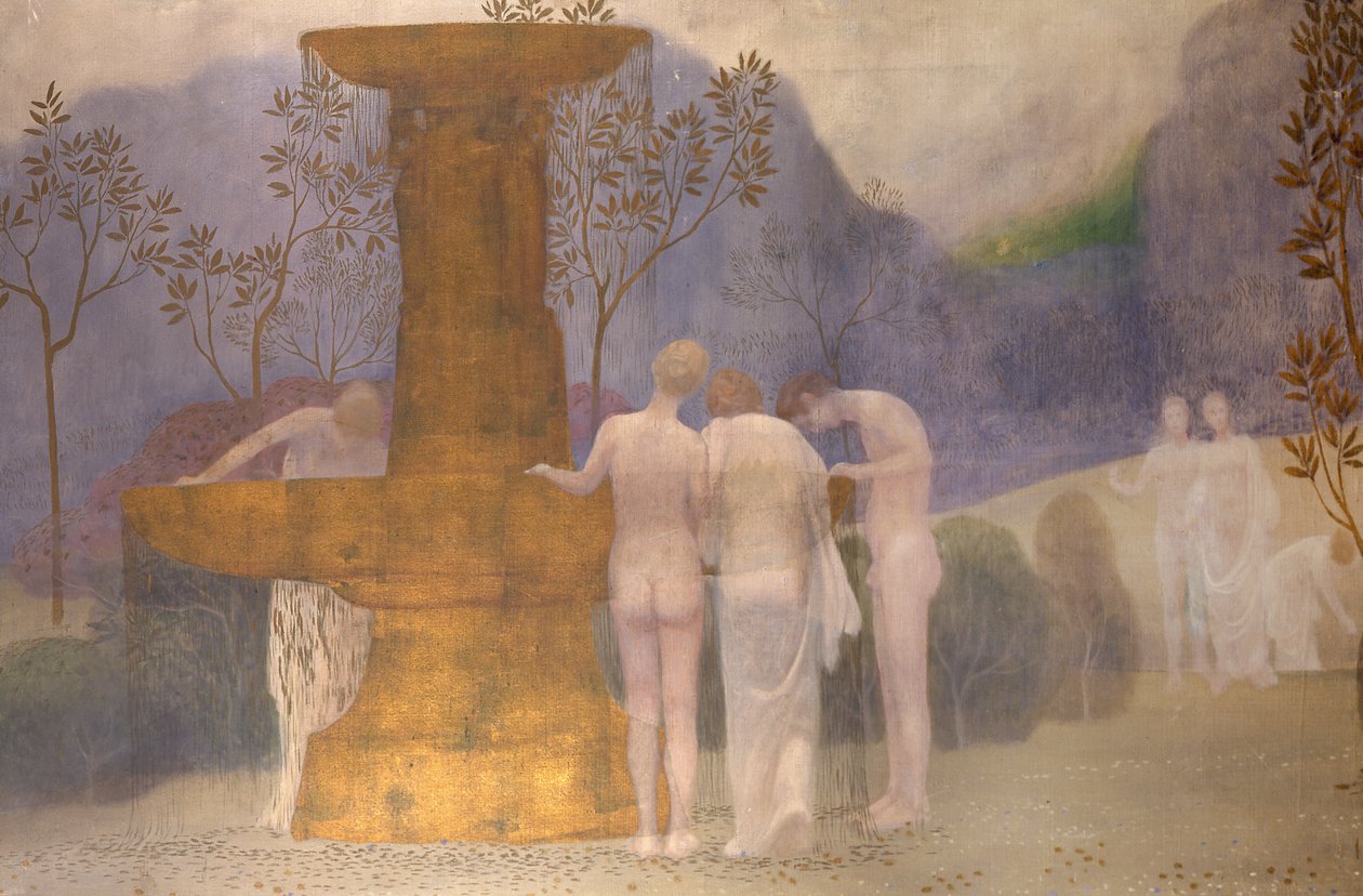 Bir Çeşmenin Yanındaki Figürler by Constant Montald