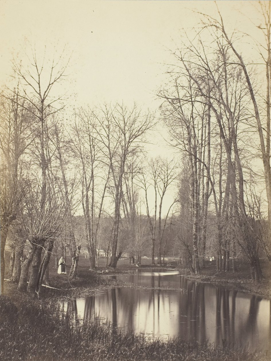 Etang et Fermiere Havuzu ve Çiftçinin Karısı, c. 1865. by Constant Alexandre Famin