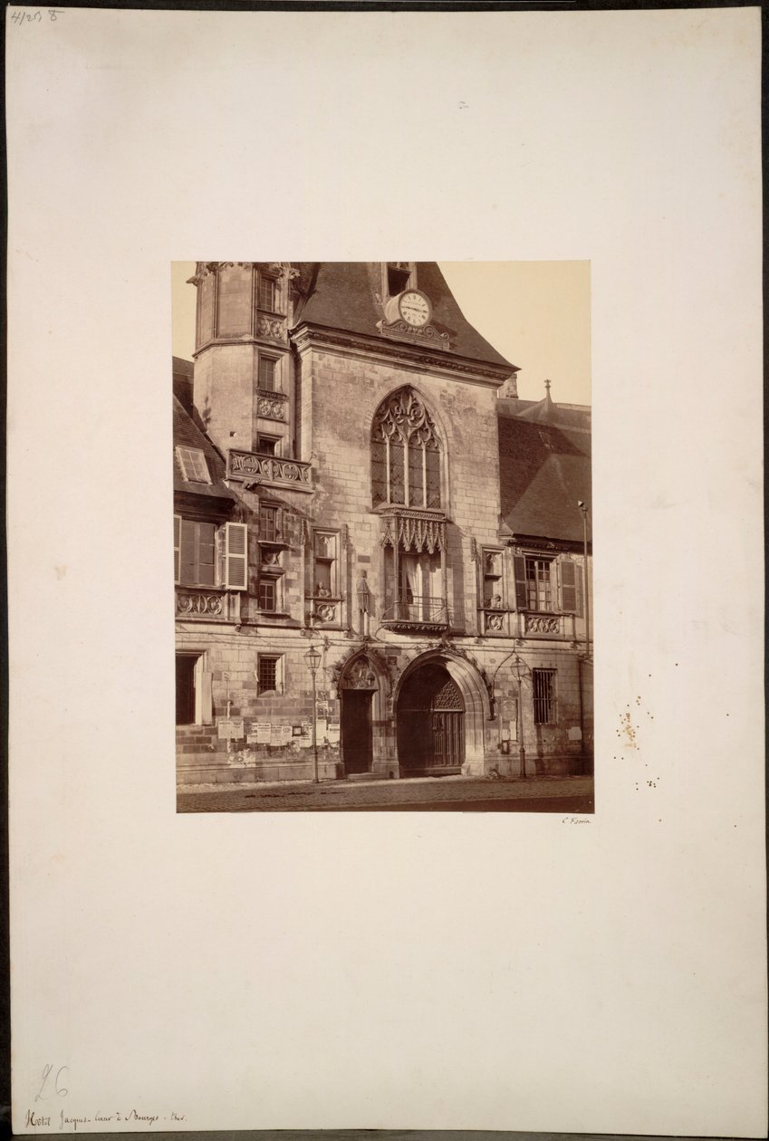 Otel Jacques Coeur, Bourges, c. 1865. by Constant Alexandre Famin