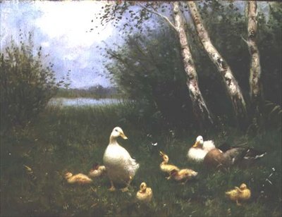 Ördek ördekler (tuval üzerine yağlı boya) by Constant Artz