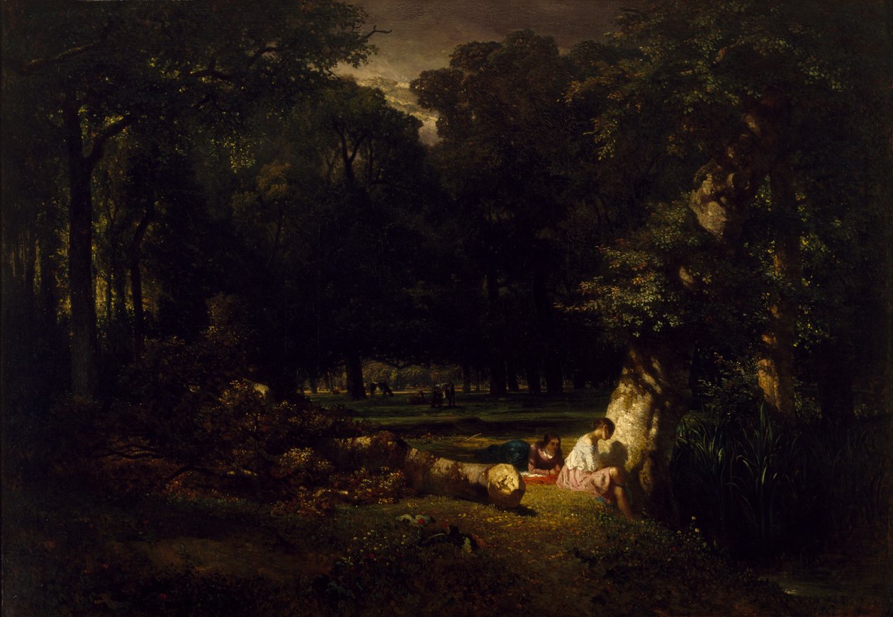 Yıkananlar (Ormanda Temizleme), 1842 by Constant Emile Troyon