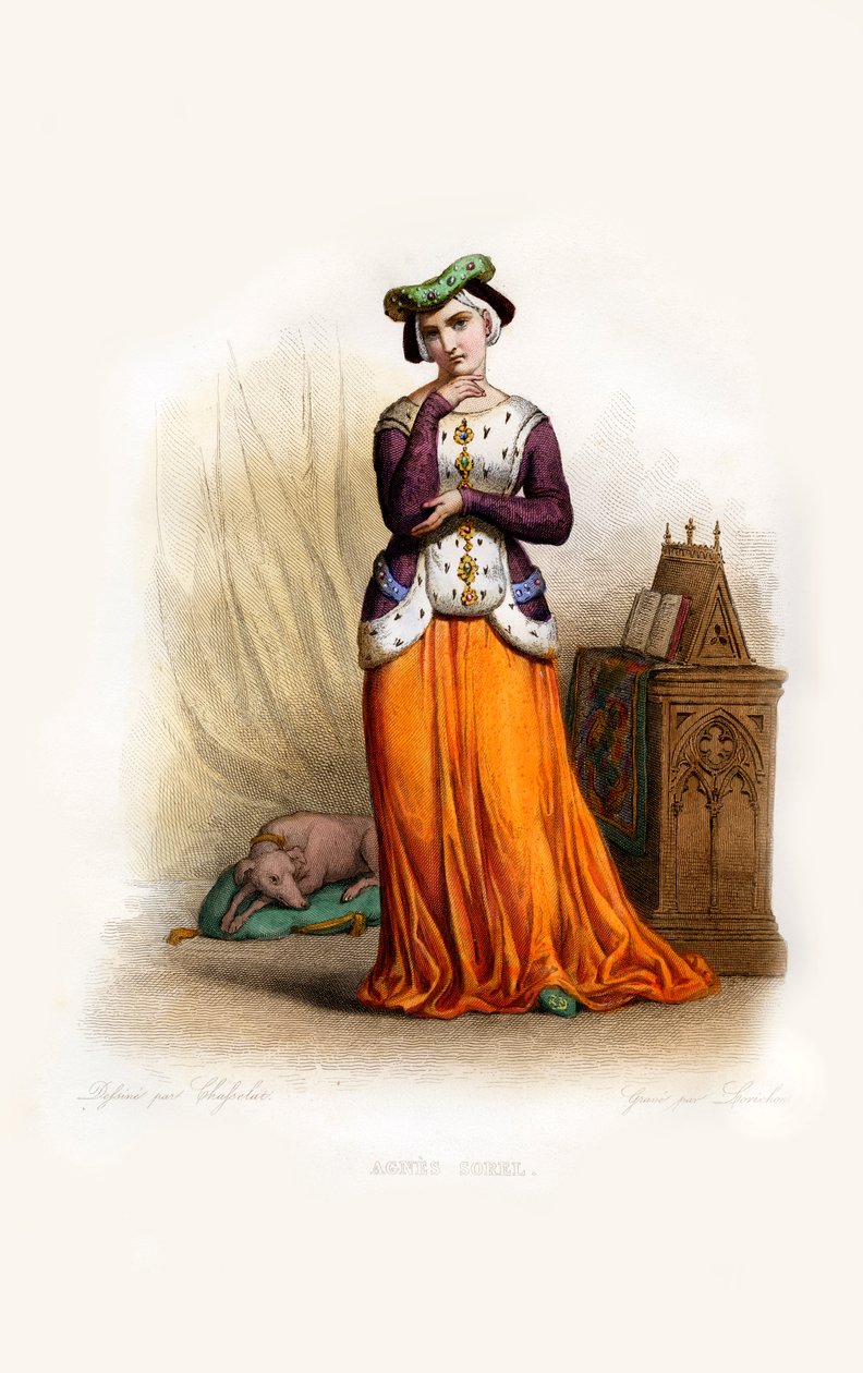 Agnes Sorel by Constant Louis Antoine Lorichon