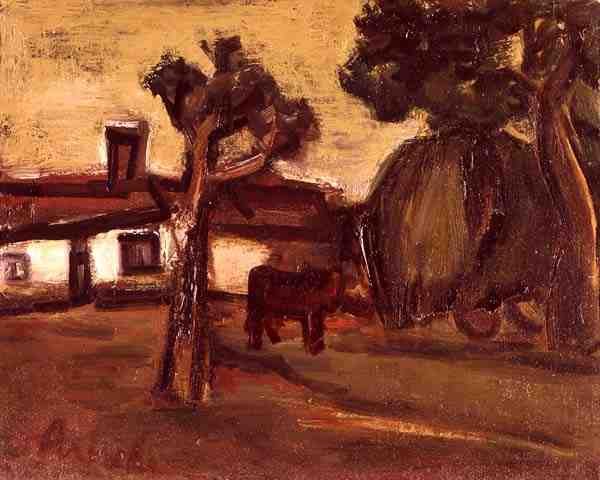 Çiftlik Avlusu (tuval üzerine yağlıboya) by Constant Permeke