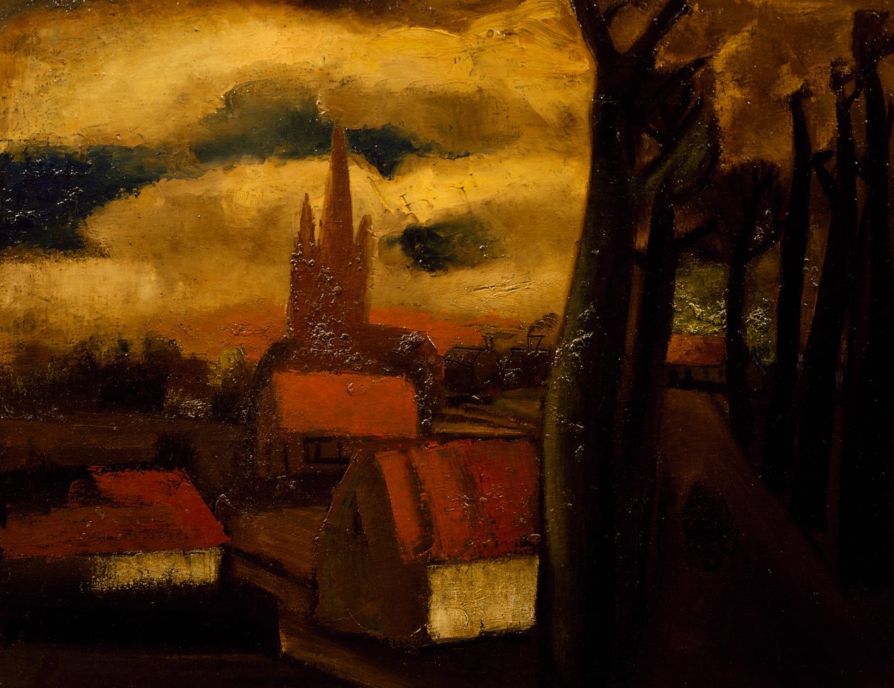 kırmızı çatılar by Constant Permeke