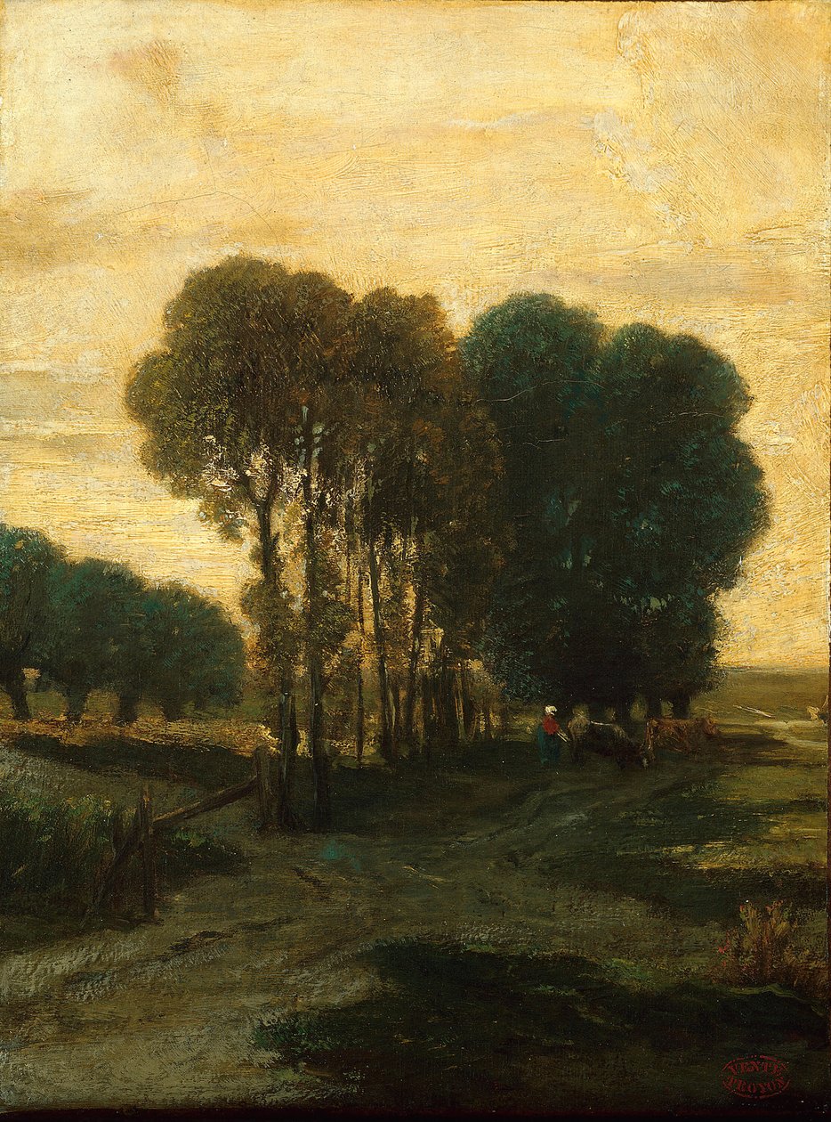 Bir Ağaç Kümesi, c. 1860. by Constant Troyon