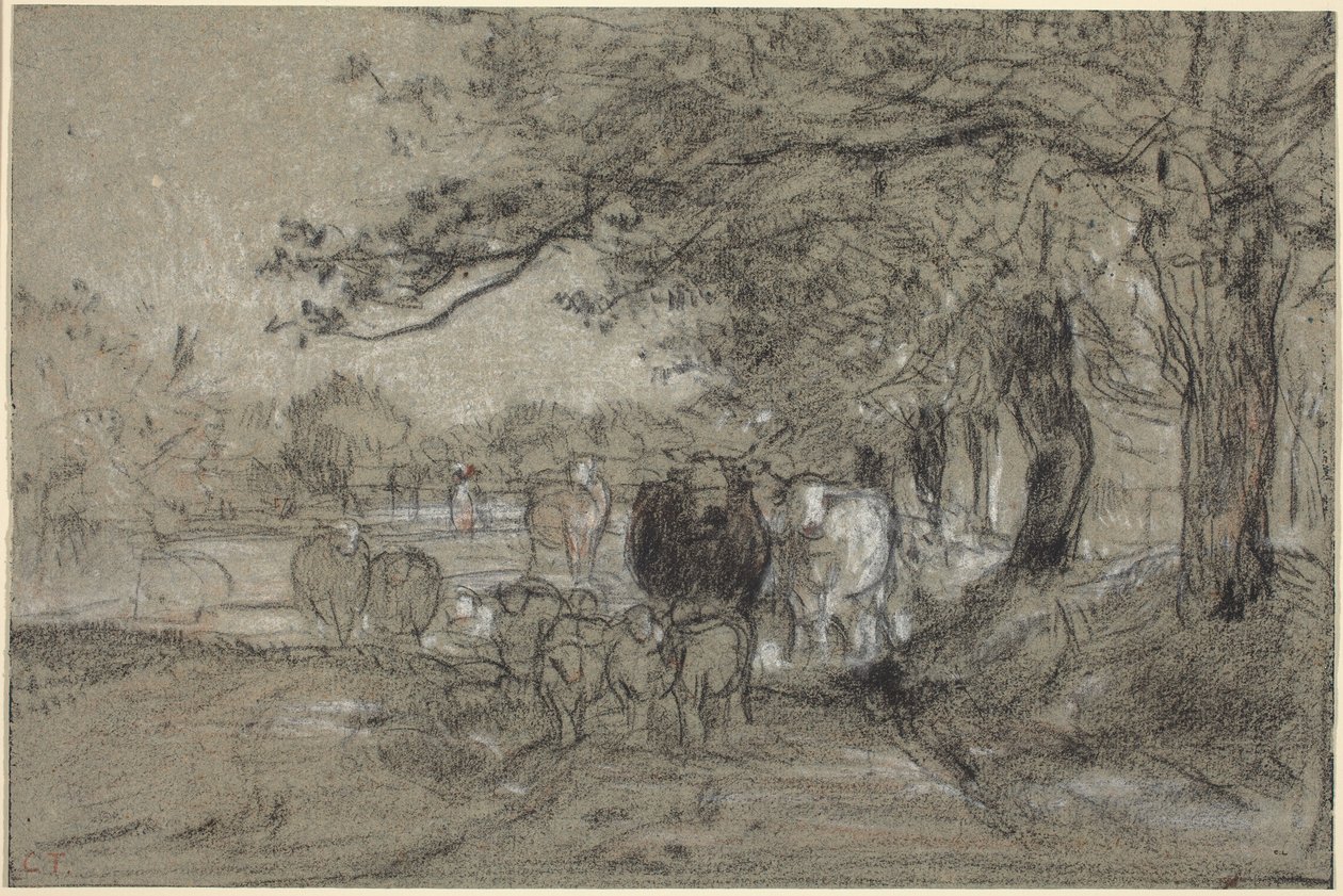 Ağaçların Altında İnekler ve Koyunlar by Constant Troyon