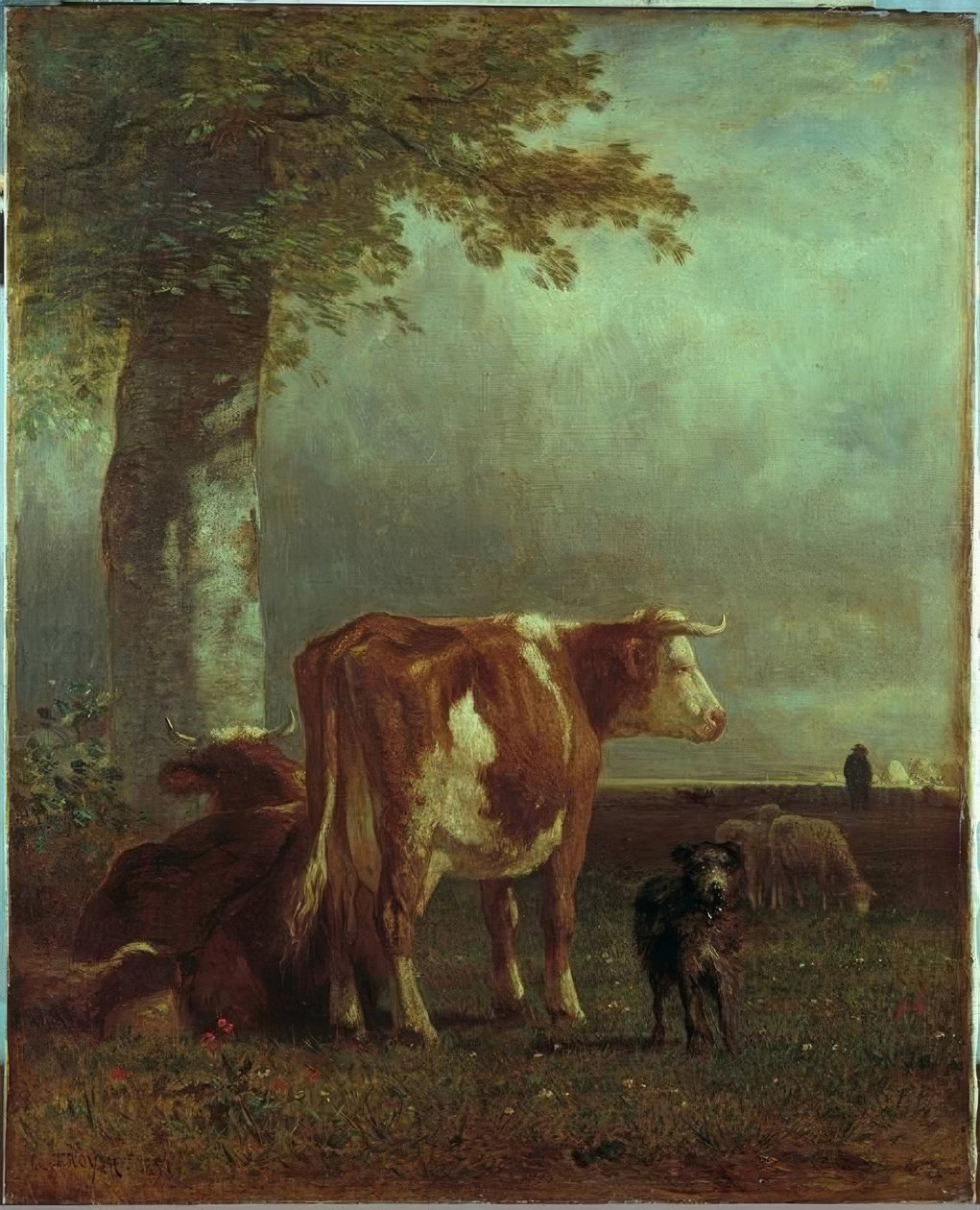 Meradaki inekler by Constant Troyon