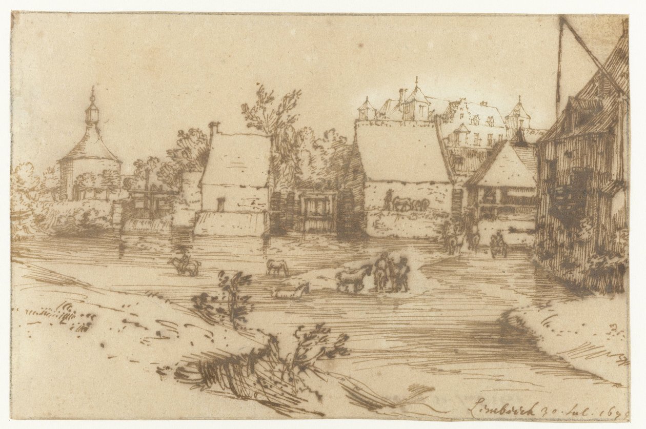 Lembeek Lembeek'in görünümü (nesne üzerindeki başlık) by Constantijn Huygens (II)