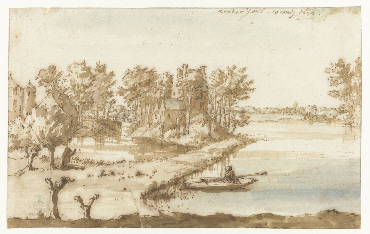 Wilp aan den IJssel Aen den Yssel yakınlarındaki Eski Anket (nesnedeki başlık) by Constantijn Huygens (II)