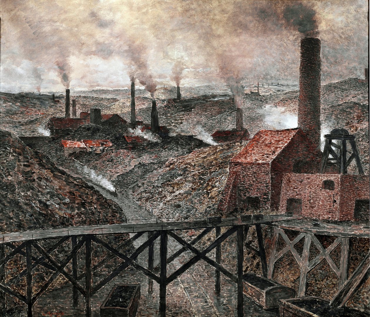 Kara Ülkede (tuval üzerine yağlı boya by Constantin Emile Meunier