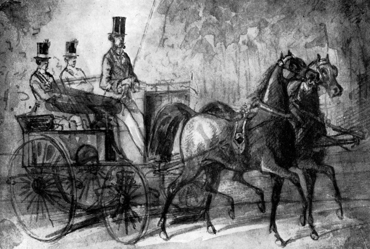 Dandy Driving, 19. yüzyıl, 1930 by Constantin Guys