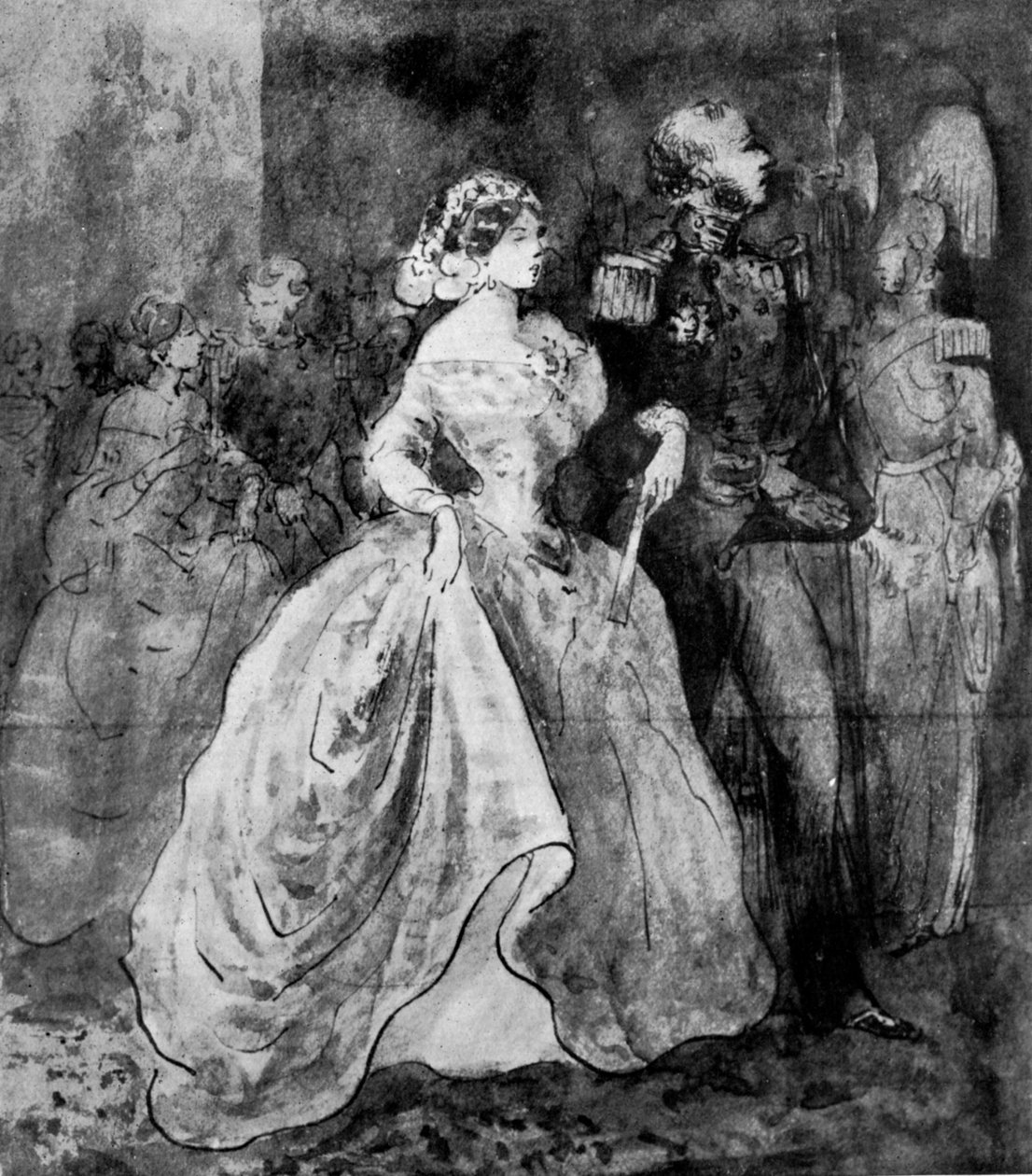 Mahkemede Bir Resepsiyon, 19. yüzyıl, 1930. by Constantin Guys