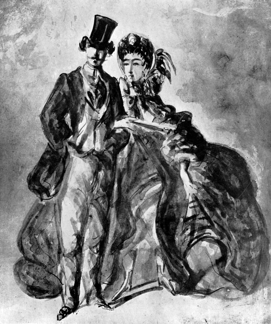 Erkek ve Kadın, 19. yüzyıl, 1930. by Constantin Guys