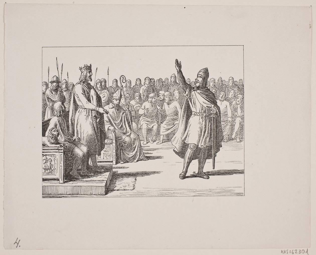 Svend Grundtvig için çizim, "Marsk Stig: Dansk Folkevise Fra 13de Aarhundrede", 1861 by Constantin Hansen