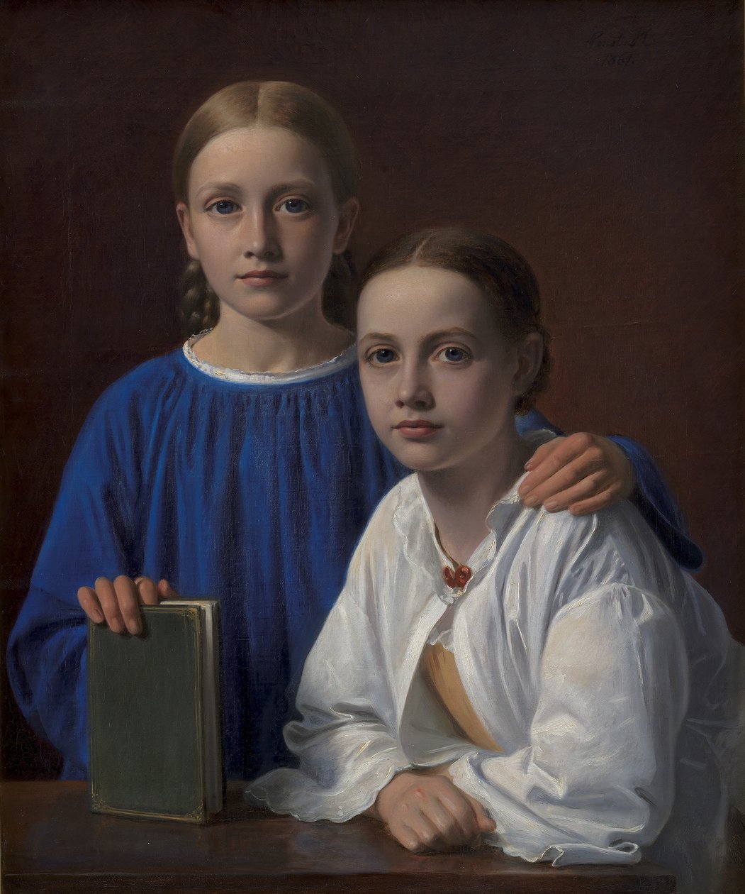 Meta Magdalene Hammerich ve Sanatçının Kızı Kristiane Konstantin Hansen, 1861 by Constantin Hansen