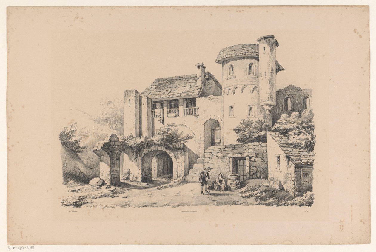 yaşadığı harabe Manzara (dizi adı) by Constantinus Cornelis Huysmans