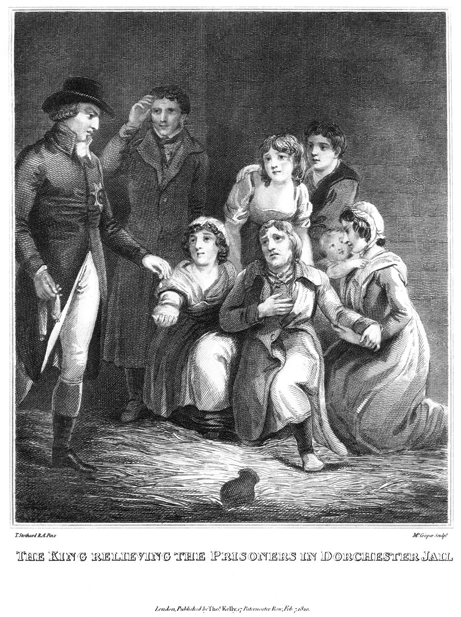 Dorchester hapishanesindeki mahkumları kurtaran kral, 1820 by Cooper