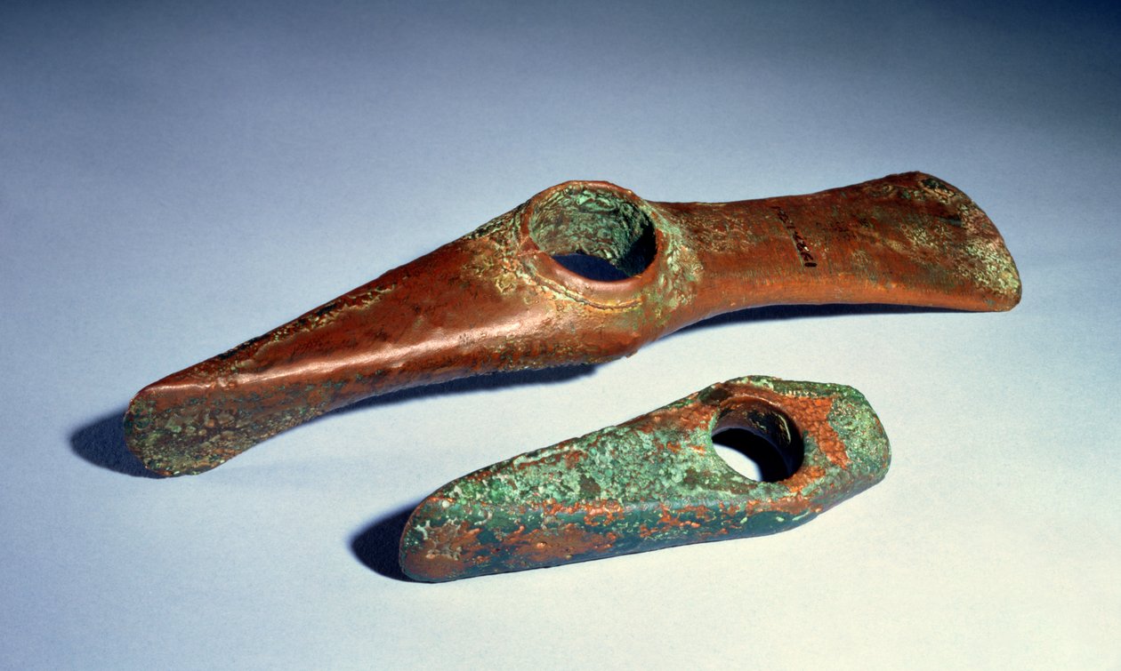 Belgrad'dan Axe adze; Çekoslovakya'dan balta çekici, Bakır Çağı (bakır) by Copper Age