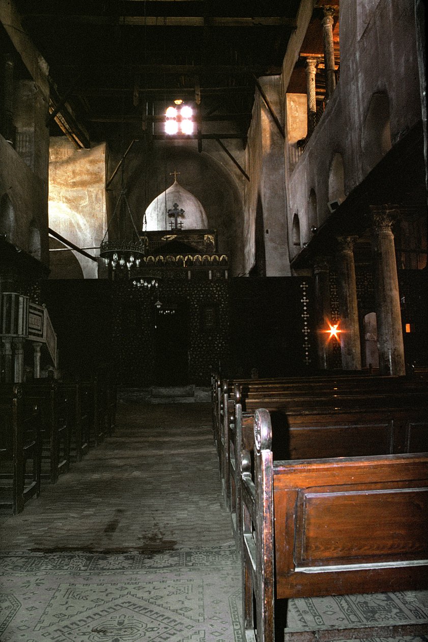 View of the interior of the Church of Saints Sergius and Bacchus (Abu Serga)  by Coptic