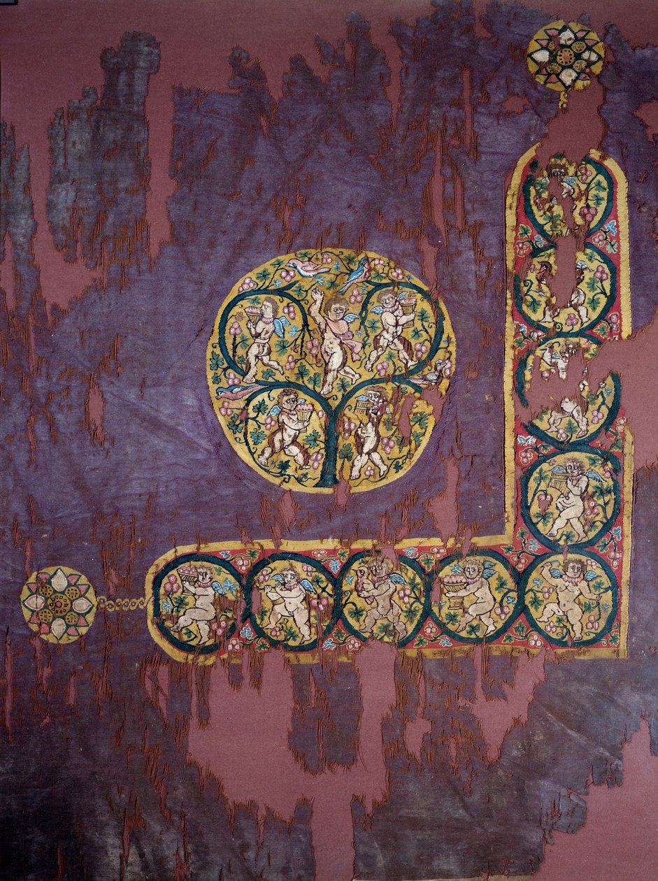 Kıpti Sanatı: Hasat Aşkıyla Asmak (MS 4. yüzyıl), Paris, Musee Du Louvre by Coptic Coptic