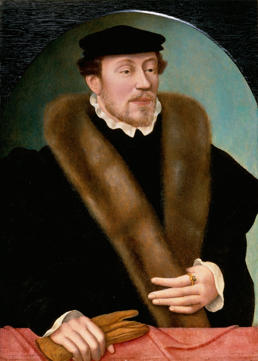Doublet ve Şapkalı Bir Beyefendinin Portresi by Corneille de Lyon after Corneille de Lyon after