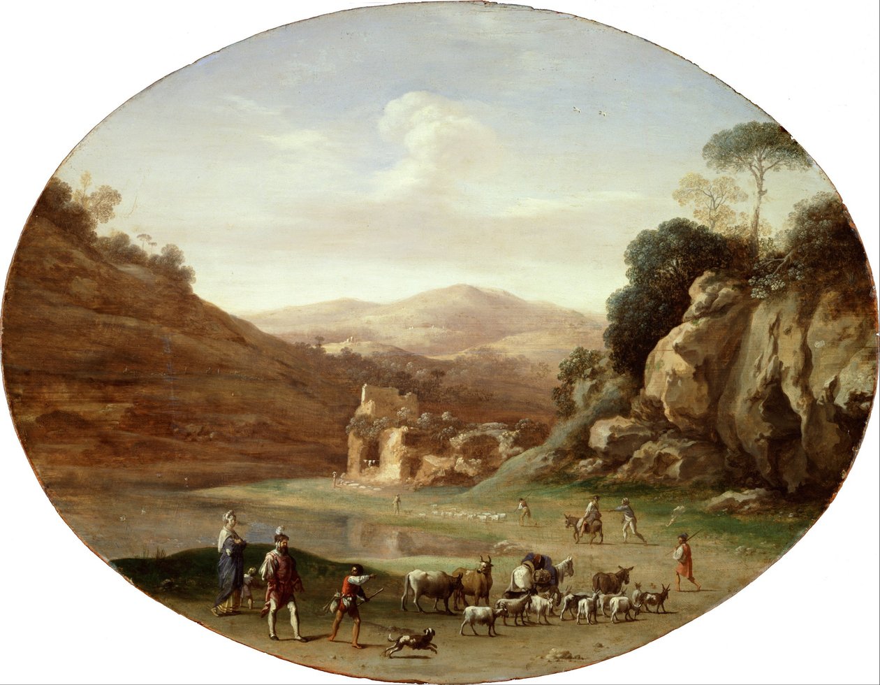 Harabeler ve Figürlerle Vadi by Cornelis van Poelenburch