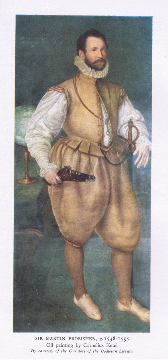Sir Martin Frobisher (1538-1595), from British Adventure published by Collins, 1947  by Cornelis Ketel