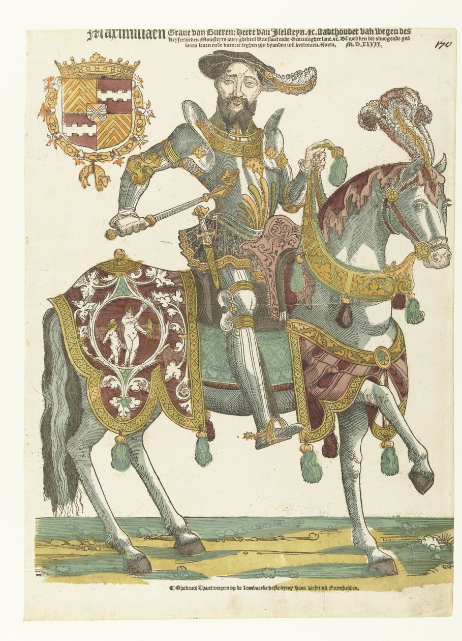 Maximilian van Buren'in at sırtında portresi by Cornelis Anthonisz. (manner of)