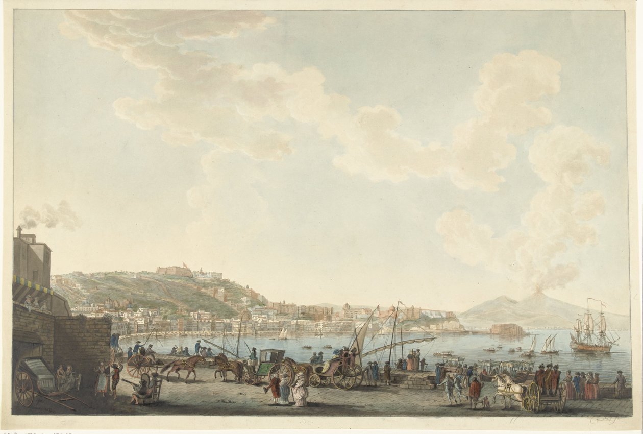 Napoli limanının görünümü by Cornelis Apostool