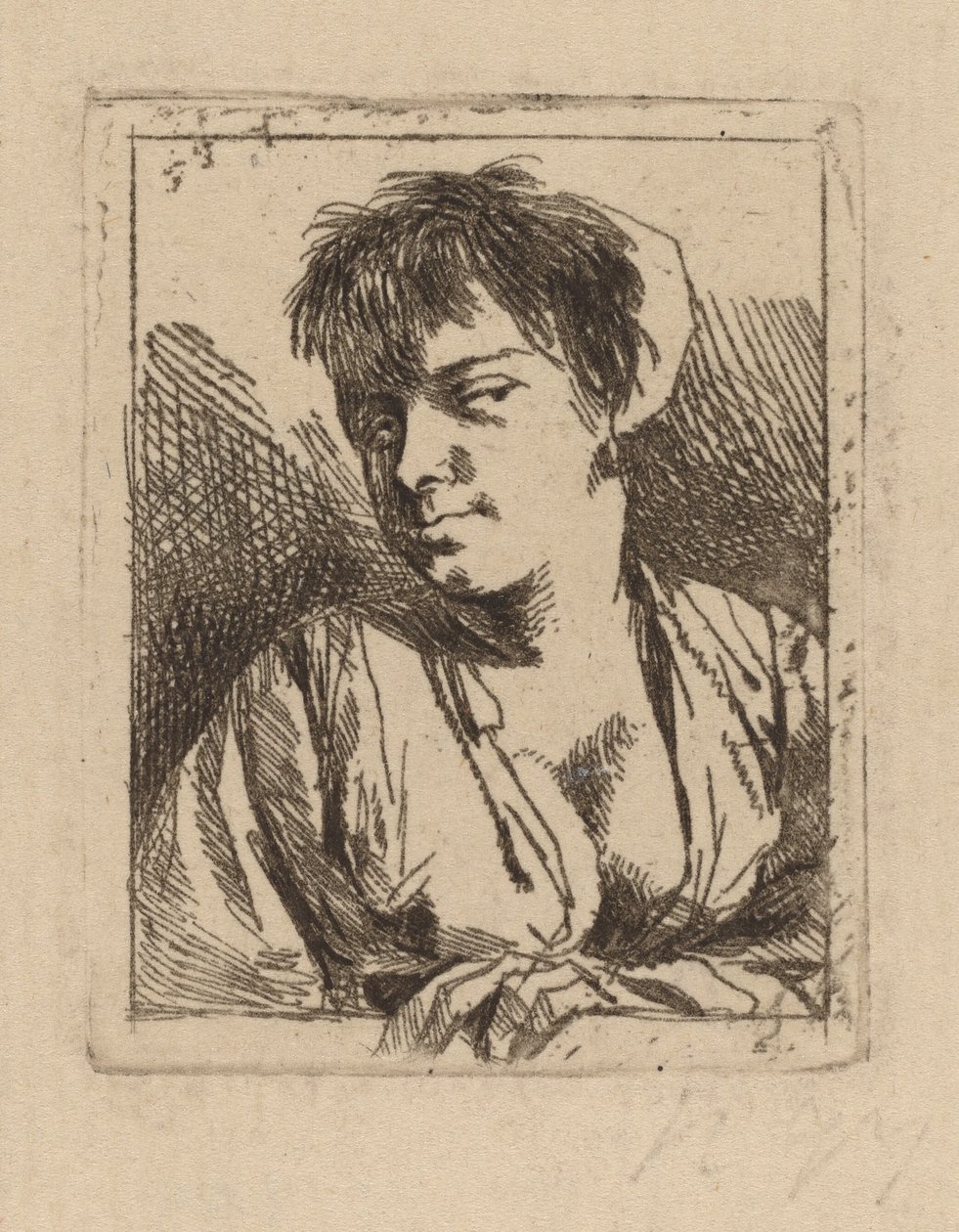 Genç Bir Kadının Büstü by Cornelis Pietersz Bega