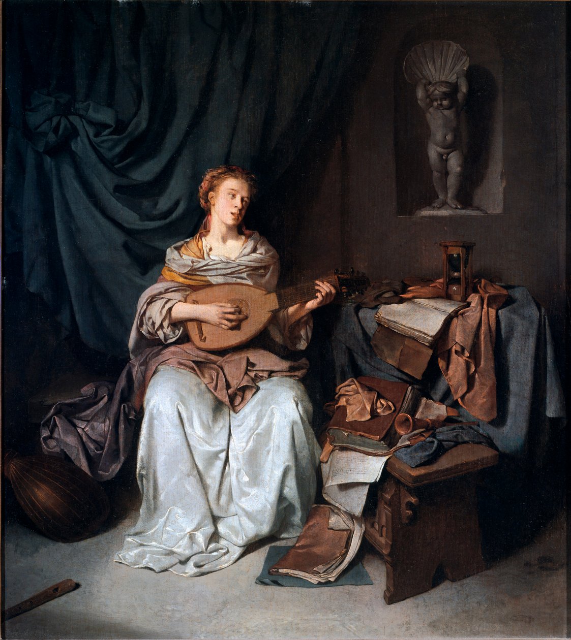 Gitar Çalan Tablo Cornelis Bega tarafından by Cornelis Pietersz Bega