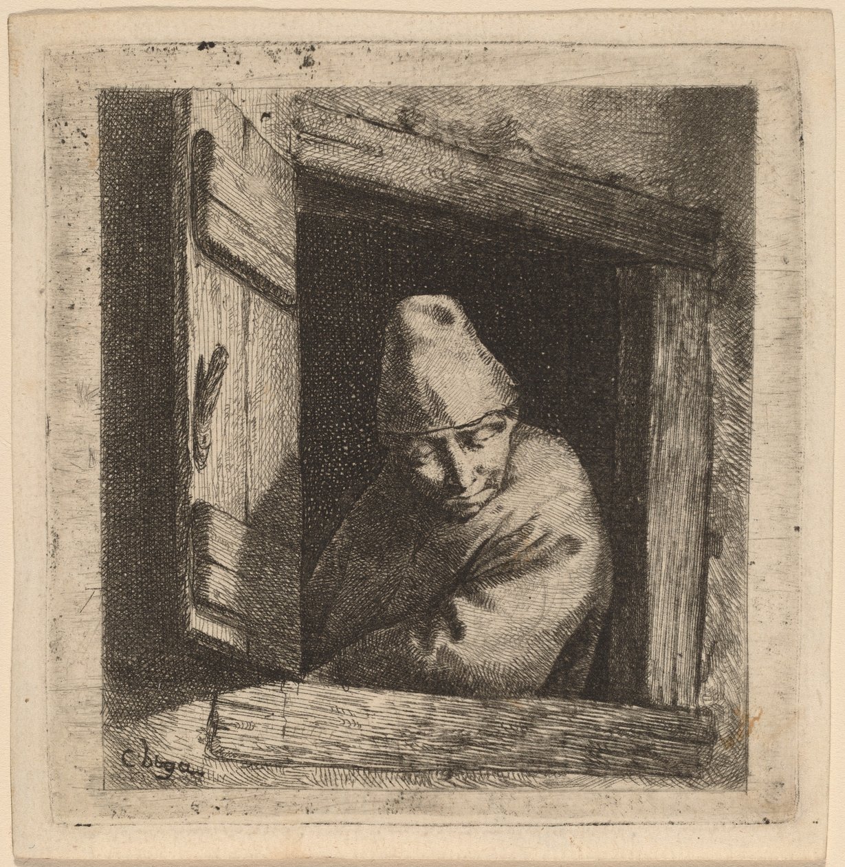 Penceredeki Köylü by Cornelis Pietersz Bega