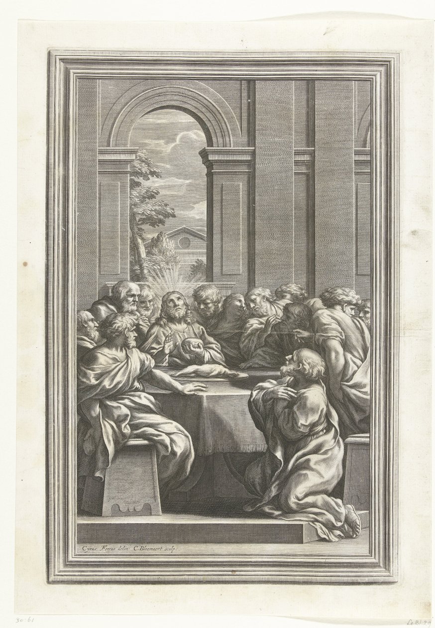 Geçen akşam yemeği by Cornelis Bloemaert (II)