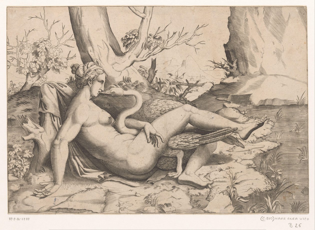 Leda ve kuğu by Cornelis Bos (possibly)