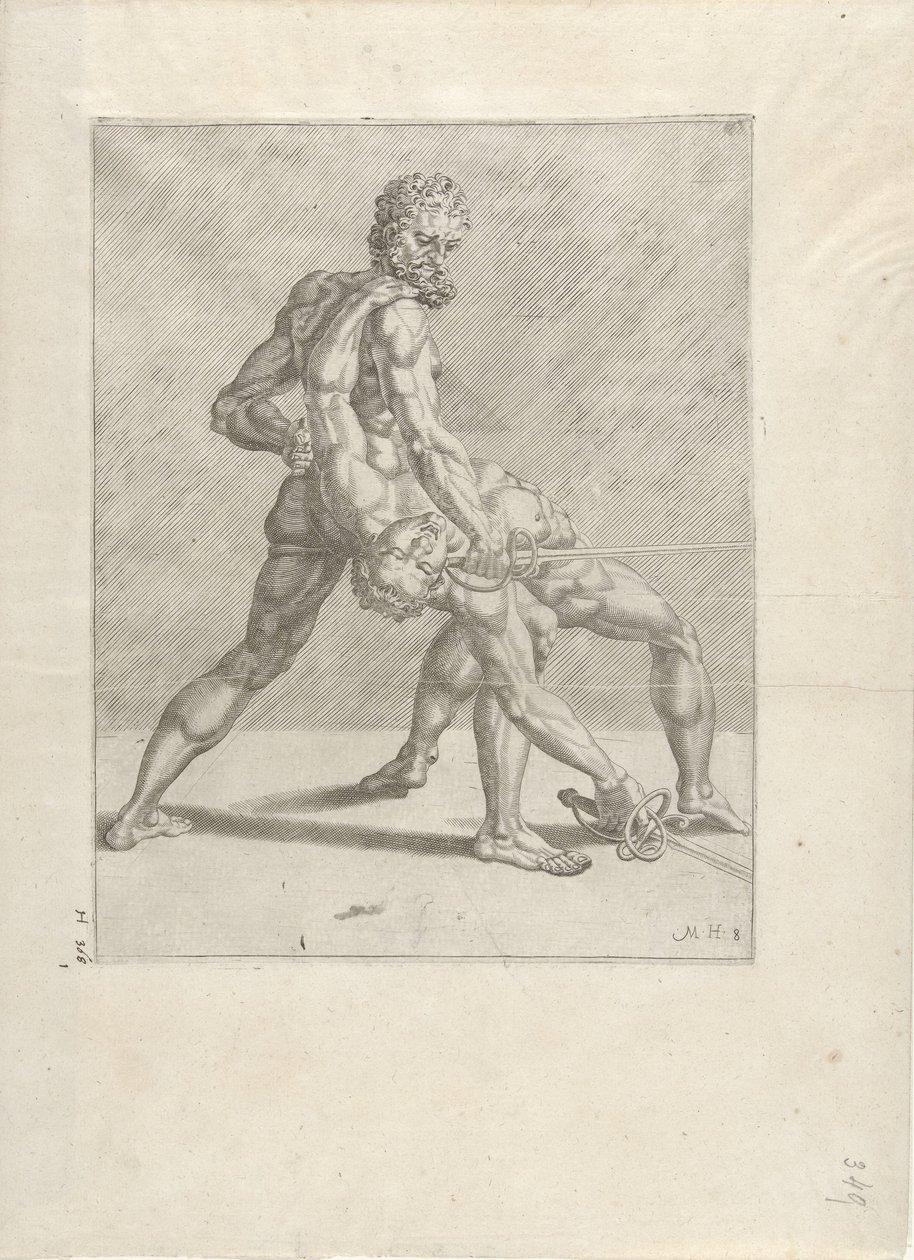 iki kılıç ustası Kılıççılar (dizi adı) by Cornelis Bos (possibly)