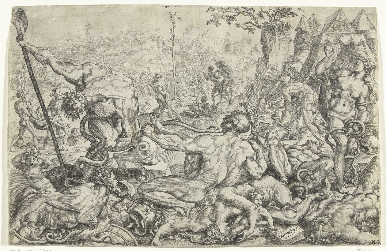 Zehirli Yılan Vebası ve Bakır Yılan by Cornelis Bos