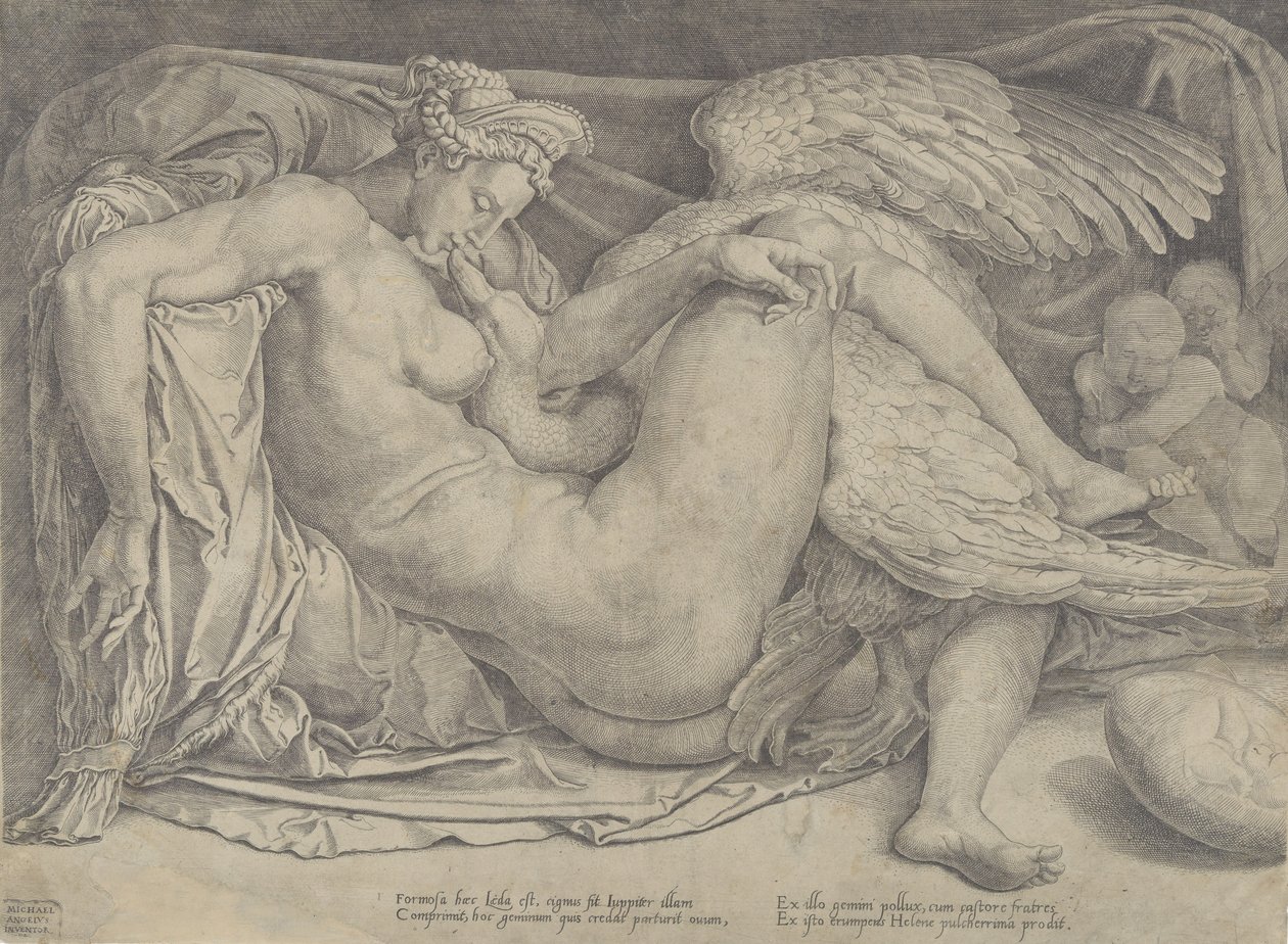 Leda ve Kuğu, 1544-66. by Cornelis Bos
