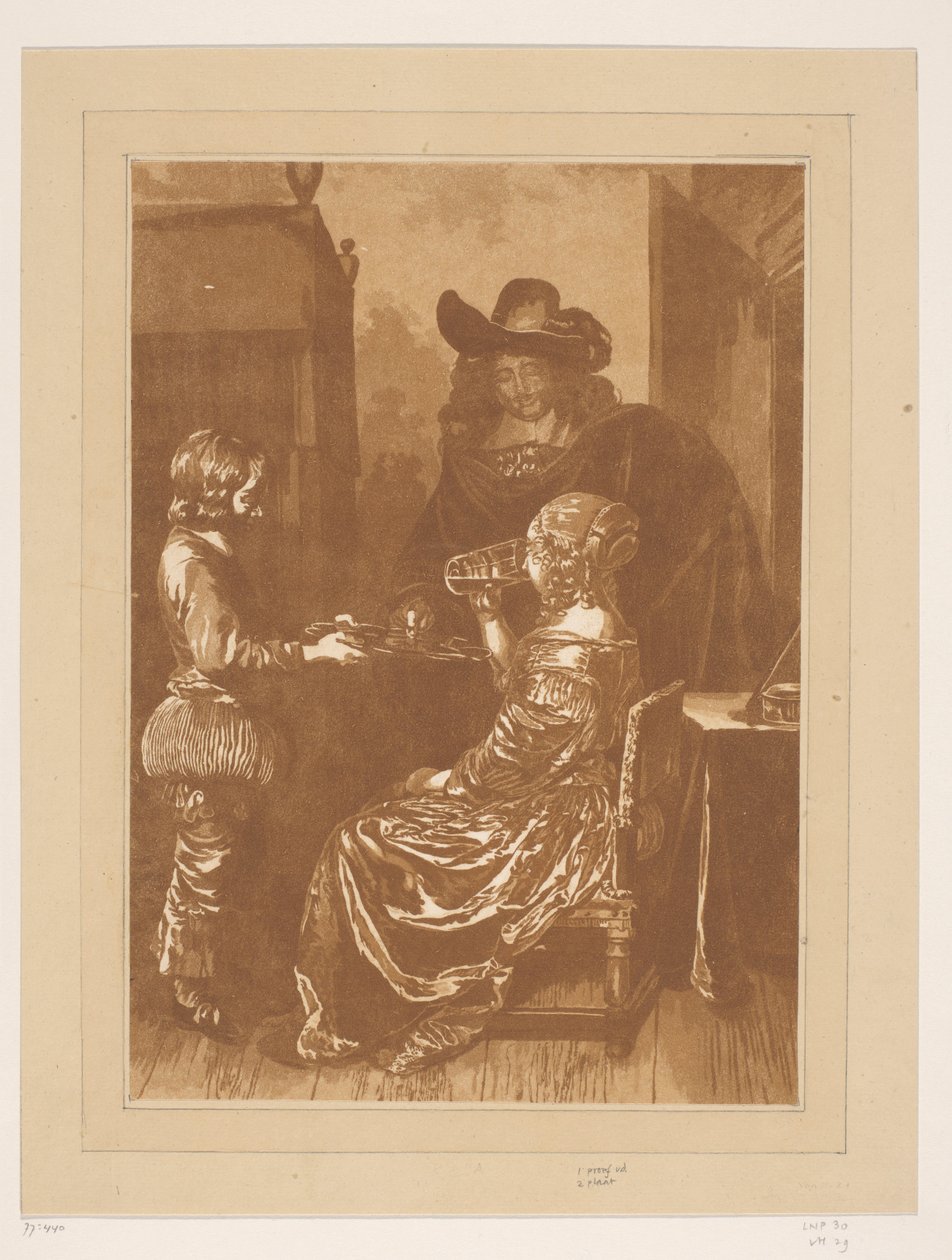 Lord ve bayan sayfa ile by Cornelis Brouwer