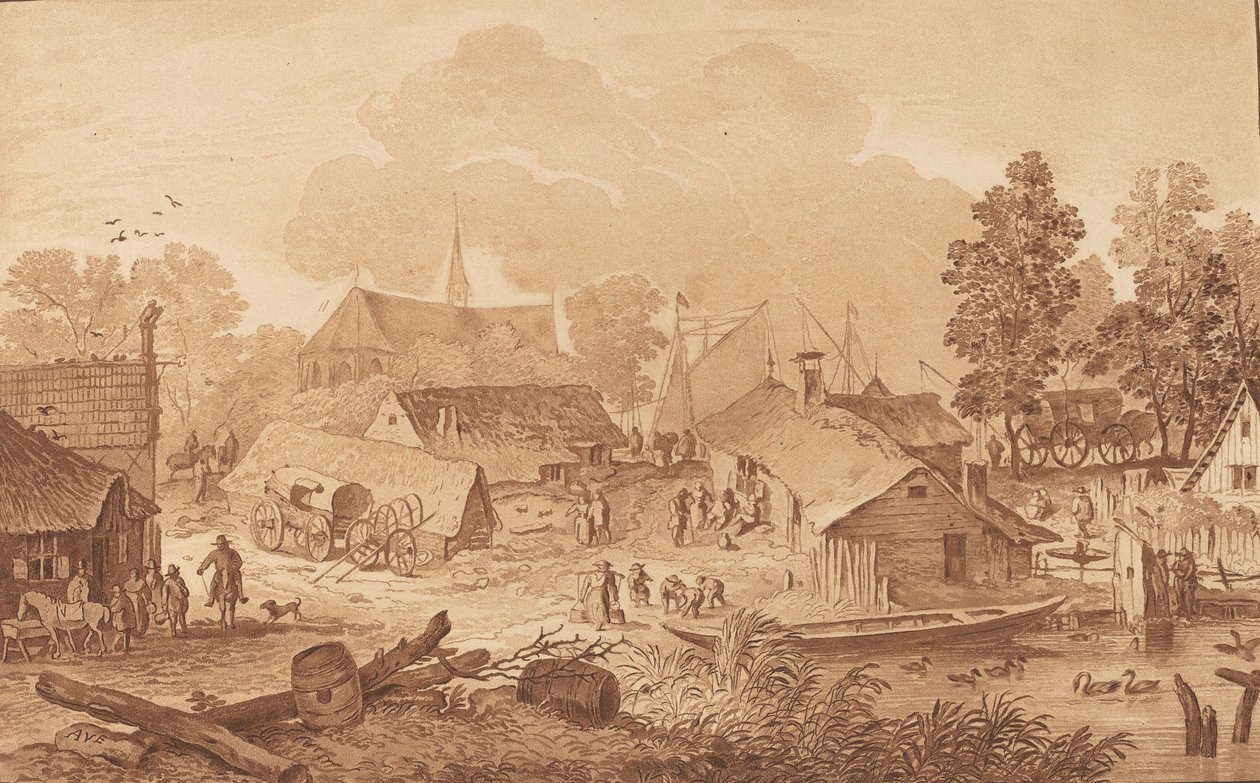 Göletli Köy, c. 1782. by Cornelis Brouwer