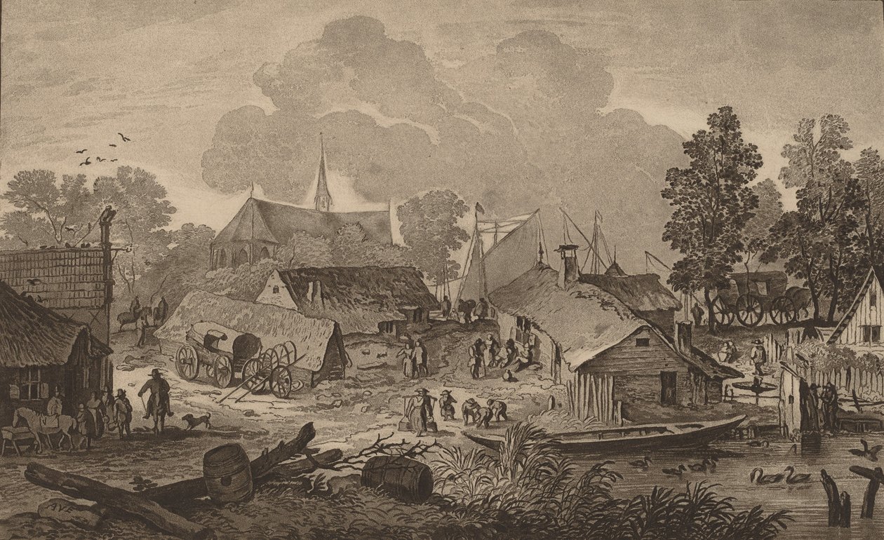 Göletli Köy, c. 1782. by Cornelis Brouwer