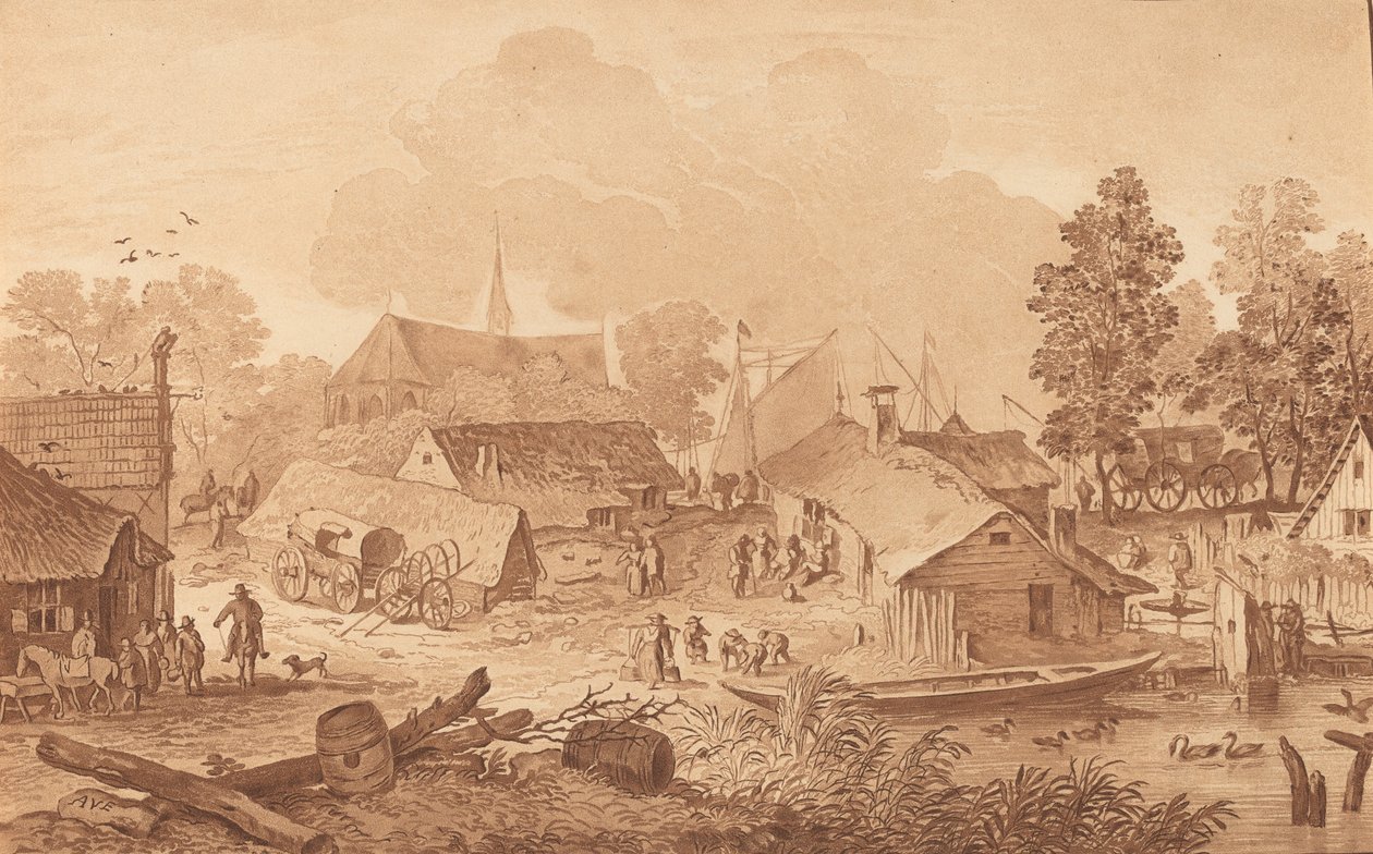 Göletli Köy, c. 1782. by Cornelis Brouwer