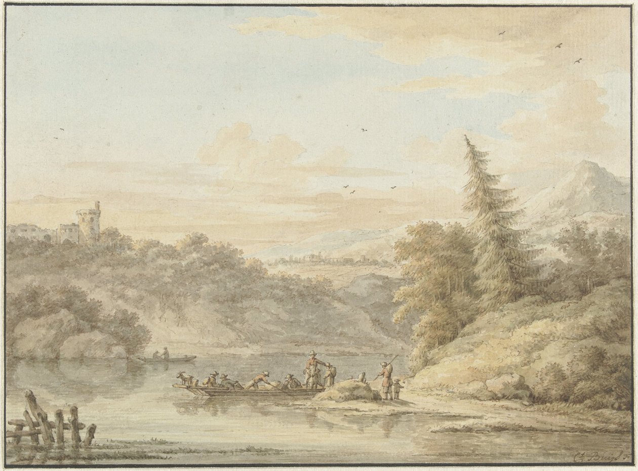 nehir manzarası by Cornelis Buys