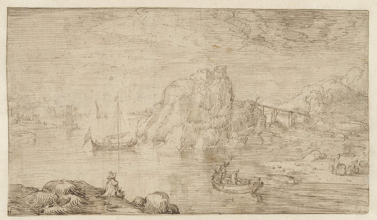 Nehir manzarası by Cornelis Claesz van Wieringen (attributed to)