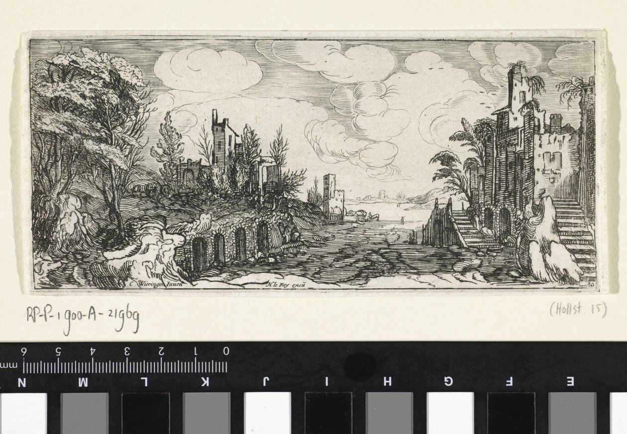 Nehir manzaralı tepelik manzara Manzaralar (dizi başlığı) by Cornelis Claesz van Wieringen (possibly)