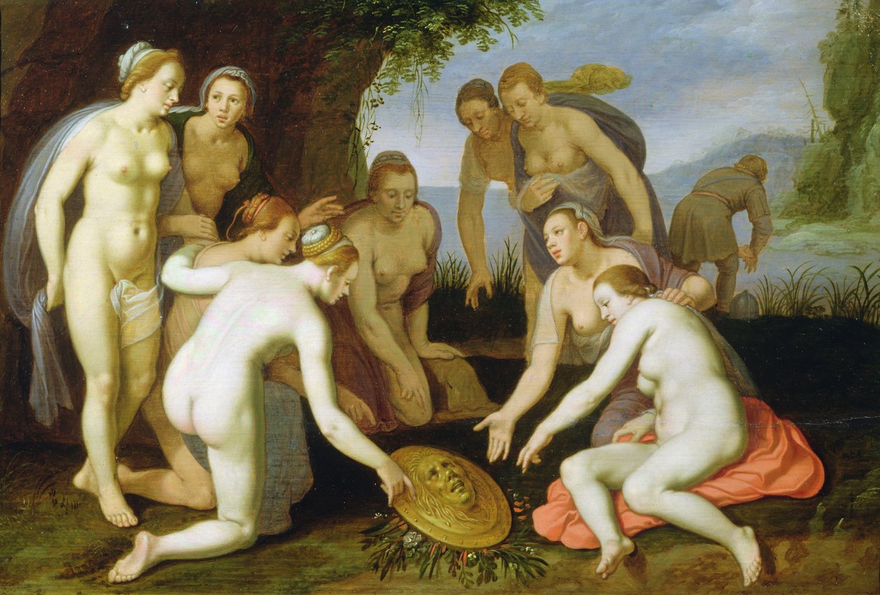 Perseus ve Andromeda Efsanesinden Bir Sahne by Cornelis Cornelisz van Haarlem