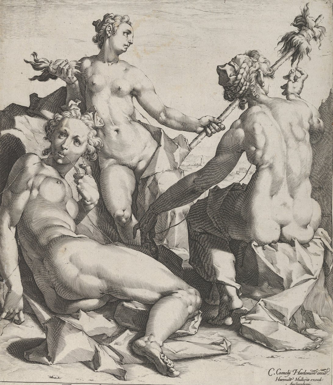 Üç Kader, ca. 1589 by Cornelis Cornelisz van Haarlem