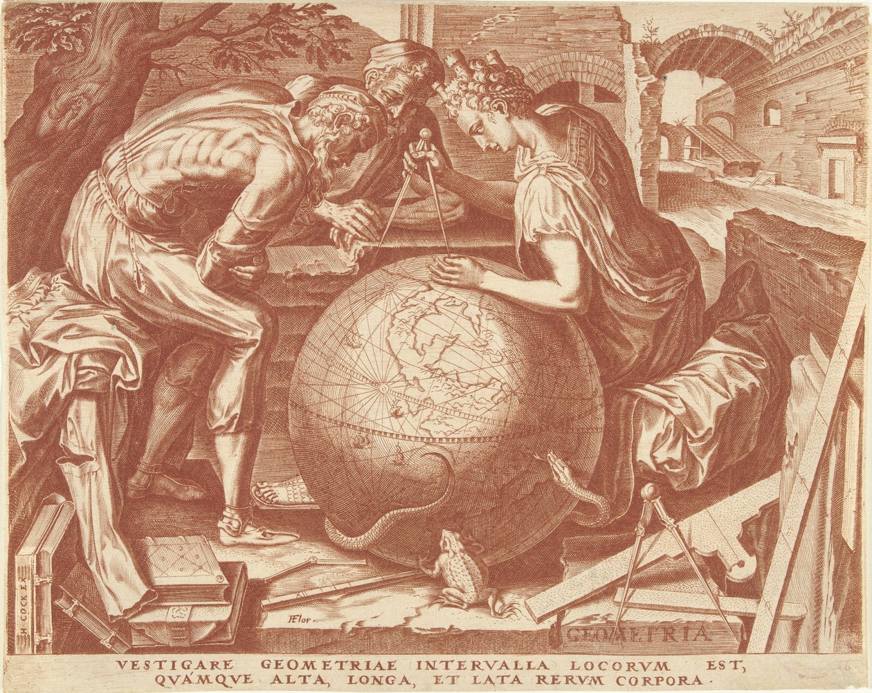 Geometri (Geometri) Yedi Liberal Sanatlar (dizi başlığı) by Cornelis Cort